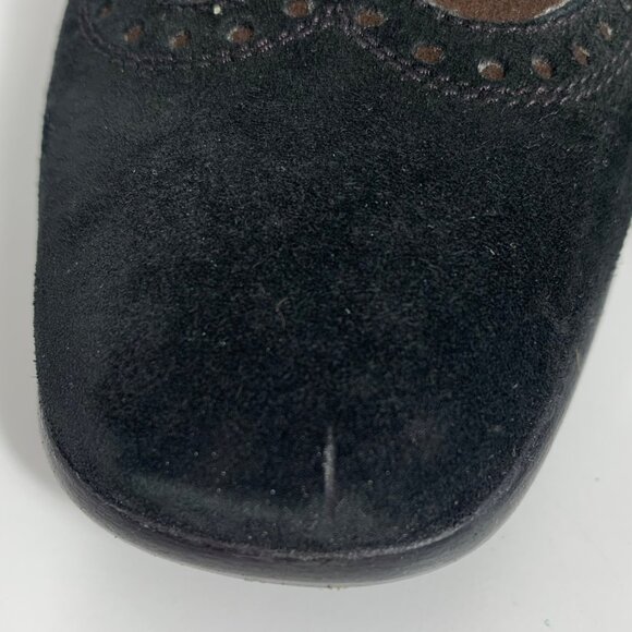 Salvatore Ferragamo Wingtip Lace Up Oxford Suede Square Toe Derby High Heels - Picture 10 of 10